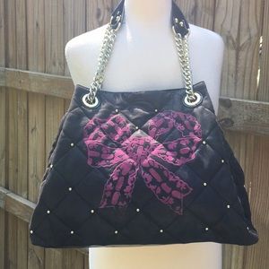 🎀Betsey Johnson Large Pink Bow Bag🎀